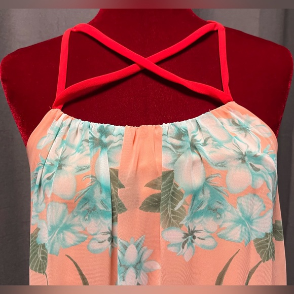 just me brand - floral strappy high low dress - tobi.com - size L - Picture 5 of 7